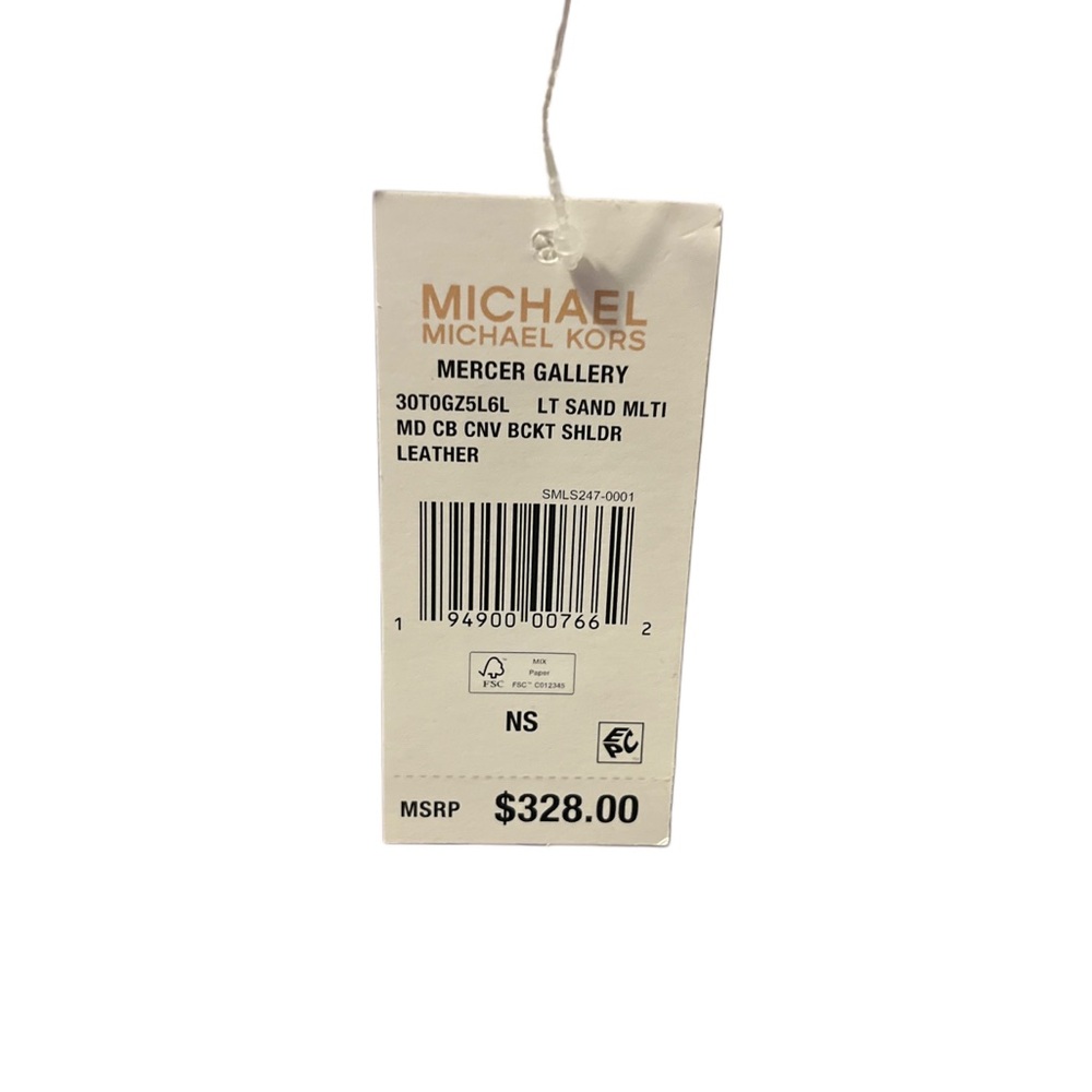 Michael Kors Mercer Gallery medium two-tone pebbled leather bucket bag - Picture 7 of 14